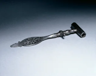 Klíč na pistoli s uzamykatelným kolečkem, cca 1600-50