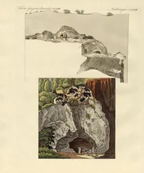 Jeskyně Gaillenreuth (barevná rytina)
