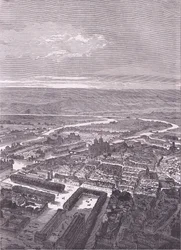 Pohled na Metz, Cassells Historie války mezi Francií a Německem vydaná Cassell and Company Limited, kolem roku 1890 (litho)