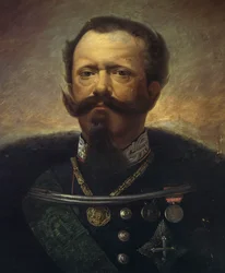 Portrét Viktora Emanuela II., italského krále (olej na plátně)