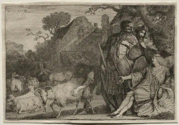 Anděl předpovídá narození Abrahamova syna, 1638.