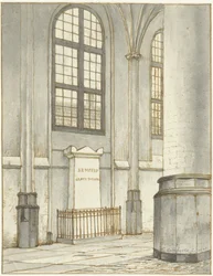 Pohřební pomník J.M. Kemper, v Pieterskerku v Leidenu