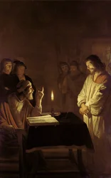 Kristus před veleknězem, 1617