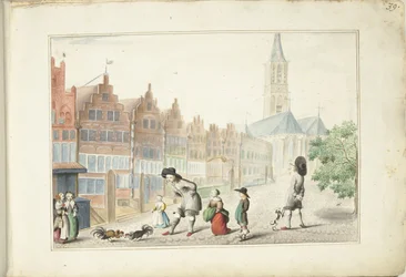 Kohoutí zápas v ulici Sassenstraat ve Zwolle