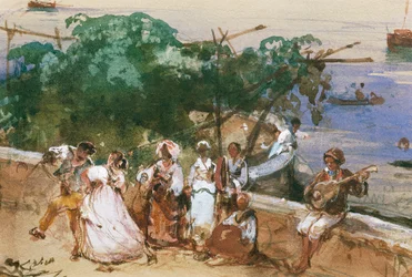 Ulice v Posillipu, Giacinto Gigante