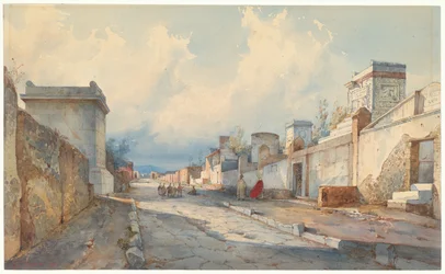 Pohled na ulici v Pompejích