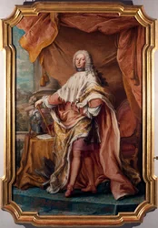Portrét dóžete genů Gian Francesco II Brignole Sale (Brignole-Sale) (1695-1748) Obraz Jacopo (o Giacomo) Antonio Boni (1688-1766) 1747-1748 Ne. 266x179 cm Genes, Musei di Strada Nuova Červený palác)