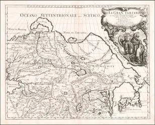 Mapa Velké Tartárie z roku 1683, Giacomo Cantelli da Vignola
