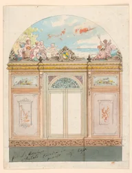 Kresba, malovaná výzdoba stěn, 1870