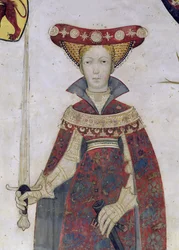 Devět hodných a devět hodných žen, detail Hippolyta, 1418-30