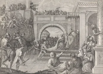 Dóže Enrico Dandolo korunuje Baldovina za prvního císaře Latinské říše Constanti..., 1745-94.