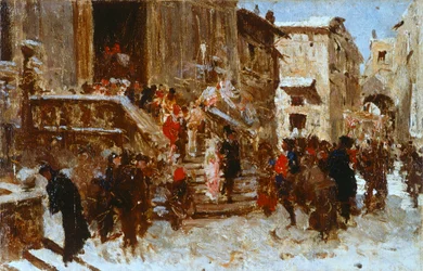 Svatba, Giacomo Di Chirico, olej na plátně