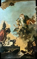 Panna Maria Karmelská dává škapulíř svatému Simonu Stockovi, 1749.