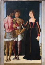Brutus, Lucretia a Collatinus, asi 1490 (olej a tempera na desce)