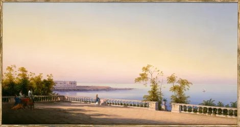 Gian Gianni, Na terase / obraz, 1874
