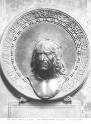 Busta Andrea Mantegny (1431-1506) (bronzová) (černobílá fotografie)