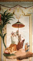 Mandarinská procházka z čínského pokoje v Foresterii, 1757