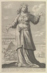 Monime, 1647. Tvůrci: Gilles Rousselet, Abraham Bosse.