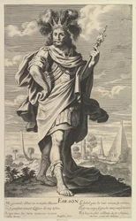 Faraon, ca. 1639-40. Tvůrci: Gilles Rousselet, Abraham Bosse.