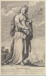Cimmerian Sibyla, ca. 1635. Tvůrci: Gilles Rousselet, Abraham Bosse.