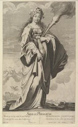 Frygická Sibyla, ca. 1635. Tvůrci: Gilles Rousselet, Abraham Bosse.
