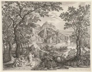 Elisha Cursing the Children of Bethel who are be pohlted by bears, 1602.