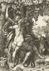 Angelica a Medoro, kolem roku 1570