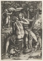 Venuše a Adonis, ca. 1570