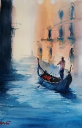 Zlatá benátská gondola
