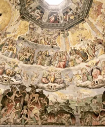 Poslední soud, detail z kopule Duomo, 1572-79