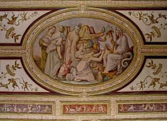 Mýtus o Ceres, detail stropu Altoviti, freska z roku 1553