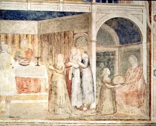 Herodova hostina, detail Salome, z kaple Peruzzi (freska) (detail 63332)
