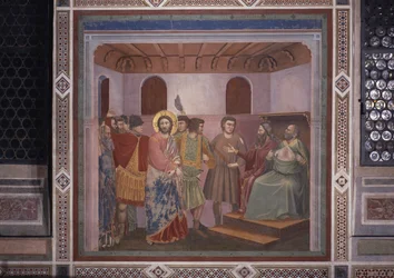 Kristus před Kaifášem (Cristo davanti a Caifa), Giotto