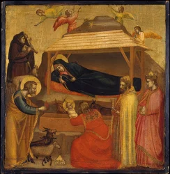 Klanění tří králů. Pravděpodobně kolem roku 1320