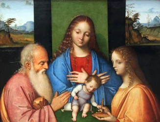 Panna s dítětem















 se svatým Josefem a Lucií