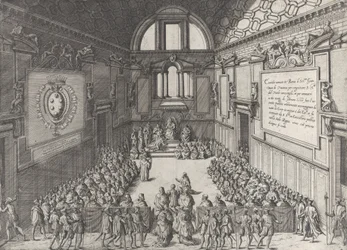 Audience pořádaná papežem Piem V. Cosimovi I., vévodovi z Toskánska, 1575-99.