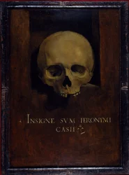 Memento Mori, cca 1500 (olej na dřevěné desce)