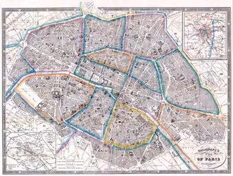 Starožitná mapa Paříže