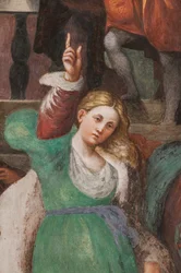 Disputace svaté Kateřiny s filozofy, 1530-32 (freska) (detail 3601450)