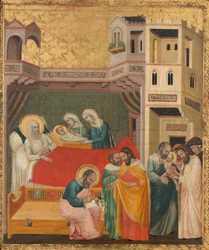 Narození, pojmenování a obřízka svatého Jana Křtitele, c. 1335.