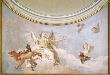 Nanebevzetí, Giovanni Battista Tiepolo (1696-1770), freska, Detail, Oratoř čistoty, Udine