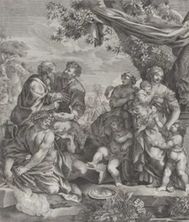 Alegorický výjev s obětním beránkem, 1640-70.
