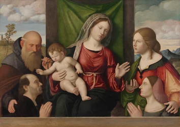 Panna a dítě se svatými a dárci, c. 1515.