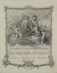 George Frideric Händel, rytý Francesco Bartolozzi (1727-1815), kolem 1790
