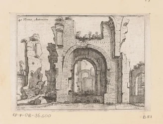 Resten van de Thermen van Caracalla te Rome Terme Antoniana (název na objektu) Gezichten op Rome (název série) Některé pohledy a perspektivy neobydlených míst v Římě (název série)