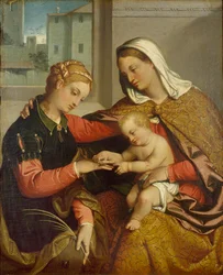 Mystická svatba svaté Kateřiny, c1550