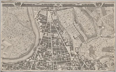 Nová mapa Říma, kterou vynesl na světlo Giambattista Nolli v roce MDCCXLVII, známá jako La Pianta Grande di Roma
