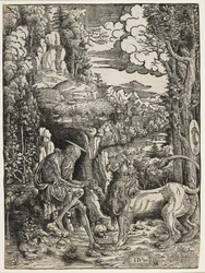 Svatý Jeroným a lev, kolem roku 1509