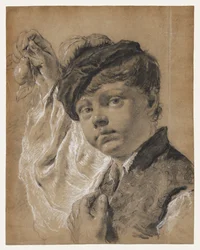 Chlapec držící hrušku (Giacomo Piazzetta?)