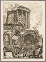 Další pohled na chrám Sibyly v Tivoli, z Views of Rome